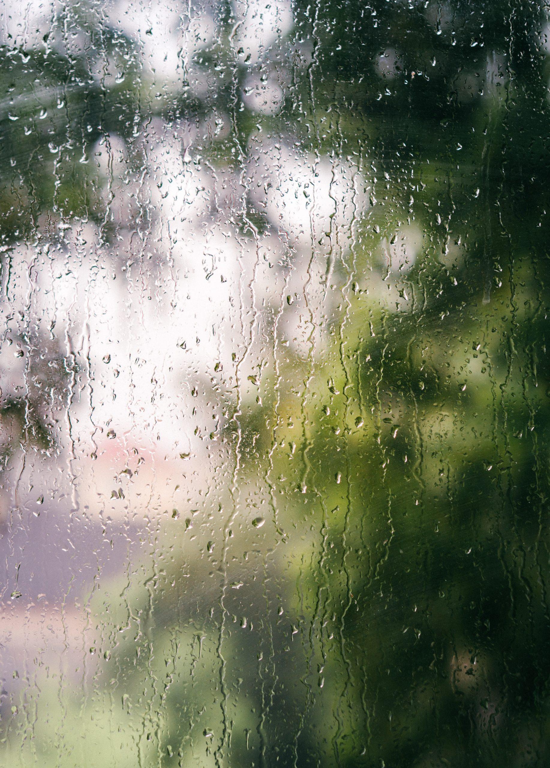 Rain on window